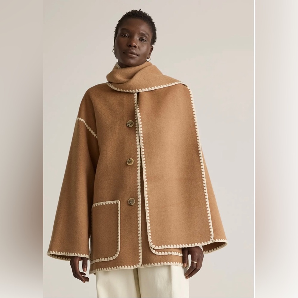 Quince scarf coat, size M